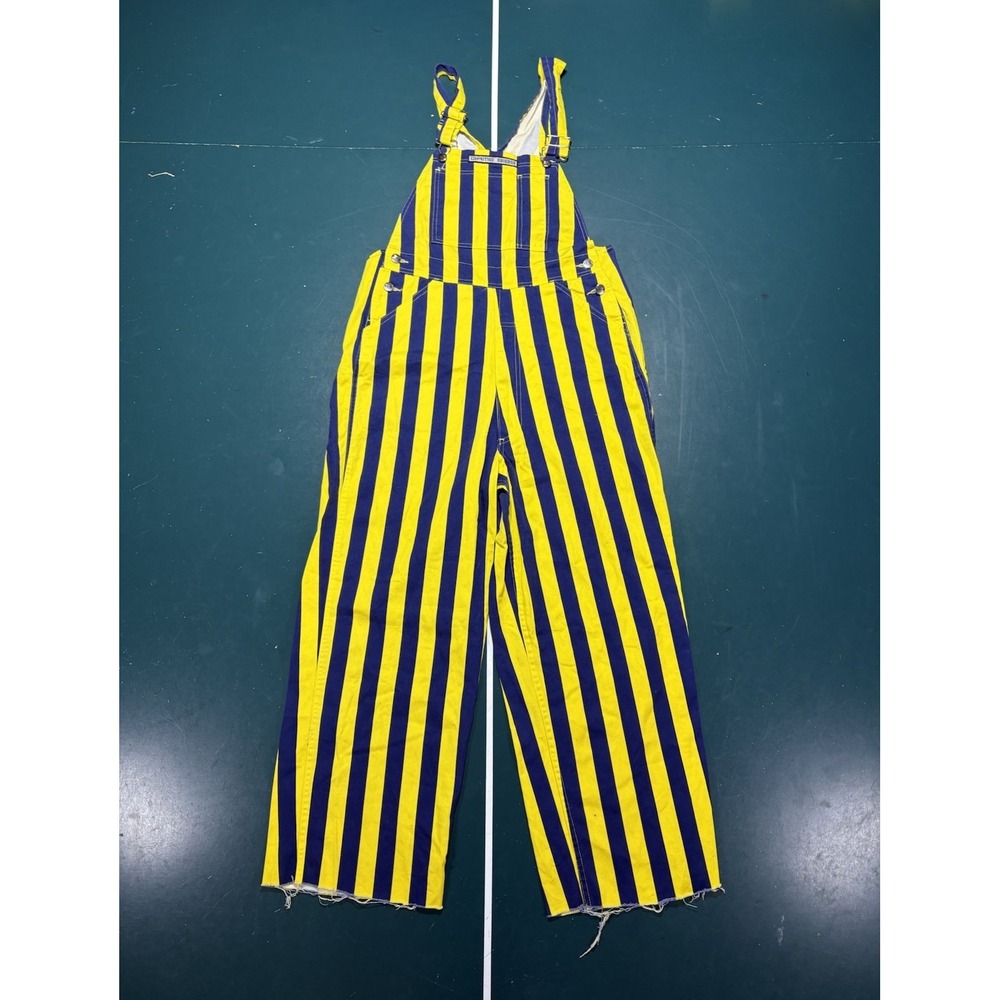 Game Bibs Overalls Adult S Yellow Maize Blue Striped Wolverines UofM Football